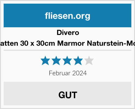 Divero 11 Matten 30 x 30cm Marmor Naturstein-Mosaik Test