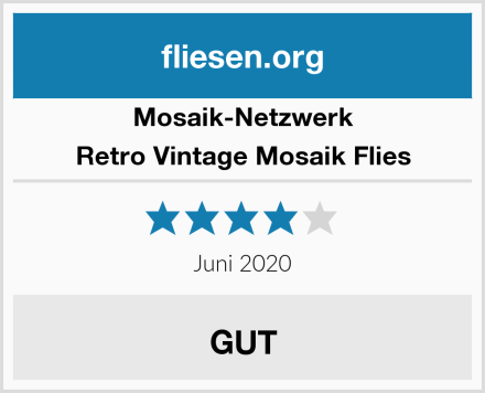 Mosaik-Netzwerk Retro Vintage Mosaik Flies Test