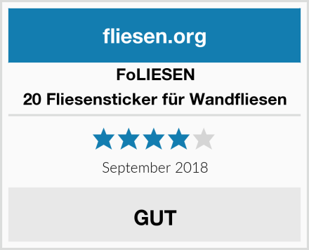 FoLIESEN 20 Fliesensticker für Wandfliesen Test