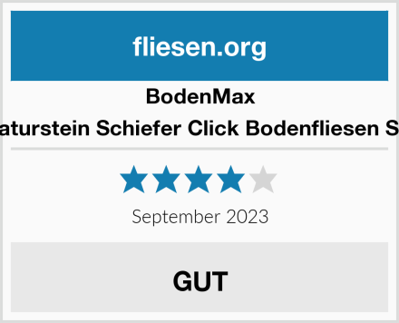 BodenMax Naturstein Schiefer Click Bodenfliesen Set Test