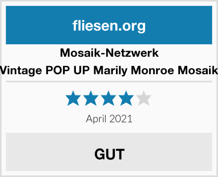 Mosaik-Netzwerk Retro Vintage POP UP Marily Monroe Mosaik Fliese Test