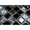 123mosaikfliesen Mosaikfliese schwarz Alu Glas