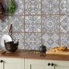  Tile Style Decals 24x Mosaik Wandfliese Aufkleber (T1Grey)